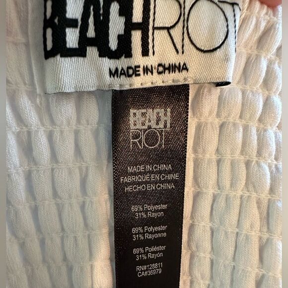 BEACH RIOT Lilee Strapless Smocked Cover-Up White Dress New! - Picture 8 of 9